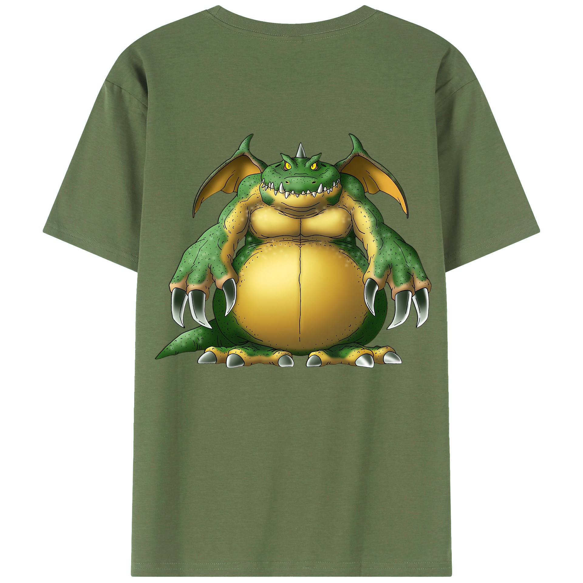 （画像用） ドラゴンクエスト Doragon Kuesuto Dragon Quest 綿100％ メンズ半袖Tシャツ（バックプリント） 通気性